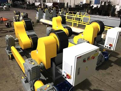 China Yellow Grey Heavy Duty Pipe Rollers / Pipe Welding Rollers With PU Wheels , 40T Capacity for sale