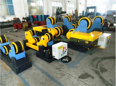 China 10T / 100T Double Motor Pipe Supports Stands With Wireless Control Self aligning Rotator for sale