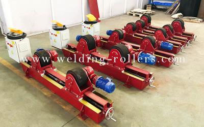 China Lead Screw 10 Tons Tank Turning Rolls , Pipe Welding Rotator Stand With PU Wheel for sale