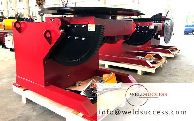 China 3000kg Fixed Pipe Welding Positioners , Automatic Rotary And Tiltling Turntable Positioner for sale