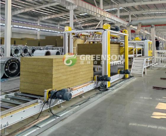 High Output Stone Wool Sandwich Panel Line Manufacturing Equipment