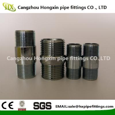 China ASTM A53 Steel pipe NPT thread steel pipe nipple with hot dip galvanized for sale
