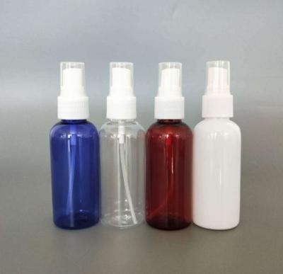 China 50ml plastic clear PET bottle with mist sprayer cap for sale