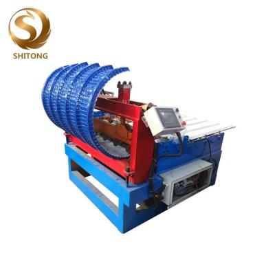 China Hydraulic Metal Steel Sheet Roof Curving Machine 4 Steps Station PLC Control for sale