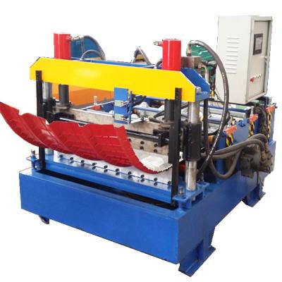 China Color Steel Roofing Sheets Hydraulic Arch Camber Curving Roll Forming Machine for sale