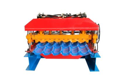 China Colorful Steel Profile Roll Forming Machine , Glazed Tile Machine For House Roofing Making for sale