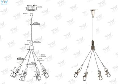 China El equipo colgante de la luz del alambre de acero del agarrador, 1 cable acepta el equipo colgante de 4 cables en venta