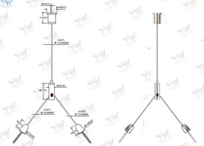 Chine Kit de suspension de voyant de la couleur LED de finissage de nickel avec la pince croisée de câble à vendre