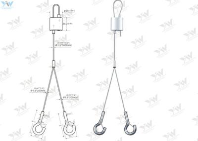 China Y Cable Adjustable Light Hanging Kit  Ø1.5 Mm Wire Thickness For LED Panels for sale