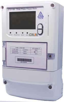 China IC Card Operated 3 Phase Electric Meter , Terminal Cover Prepaid Power Meters for sale