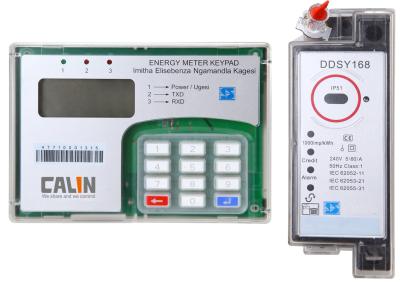 China Transparent Din Rail Mounted Kwh Meter 800g Single Phase Electric Meter for sale