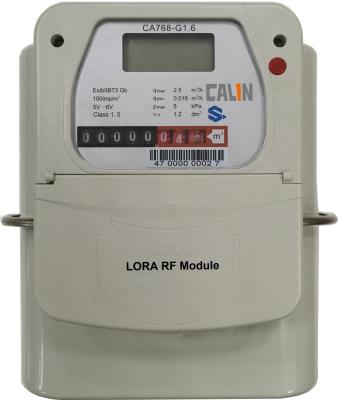 China G1.6 / G 2.5 / G4 Lora Prepaid And Postpaid Gas Meter , CA768 Prepayment Gas Meter STS for sale
