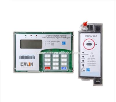 China Solar PV Plants Mini Grid Electricity STS Single Phase Din Rail Mounted Kwh Meter With Customer Interface Unit for sale