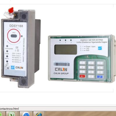 China Keypad Prepaid Electricity Meter RF Communication 35mm Din Rail Remotely Monitoring for sale