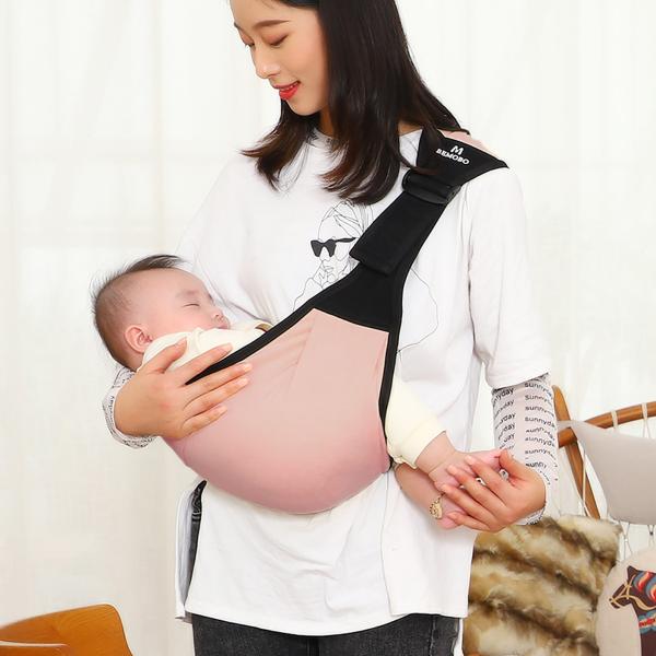 Quality Cotton / Polyester Infant Sling Carrier Baby Shoulder Carrier With Safety Buckles for sale