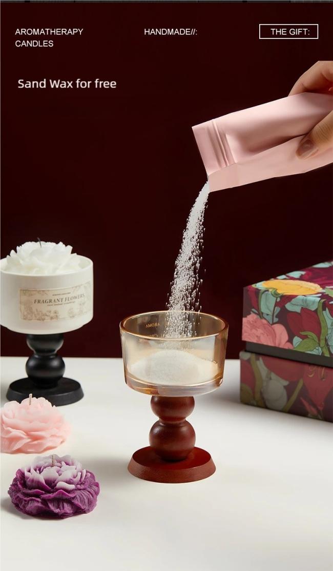Eco-friendly soy candle gift presentation