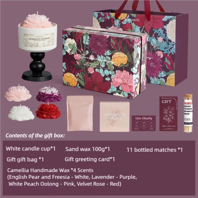 Eco-friendly soy candle gift box - burning demonstration