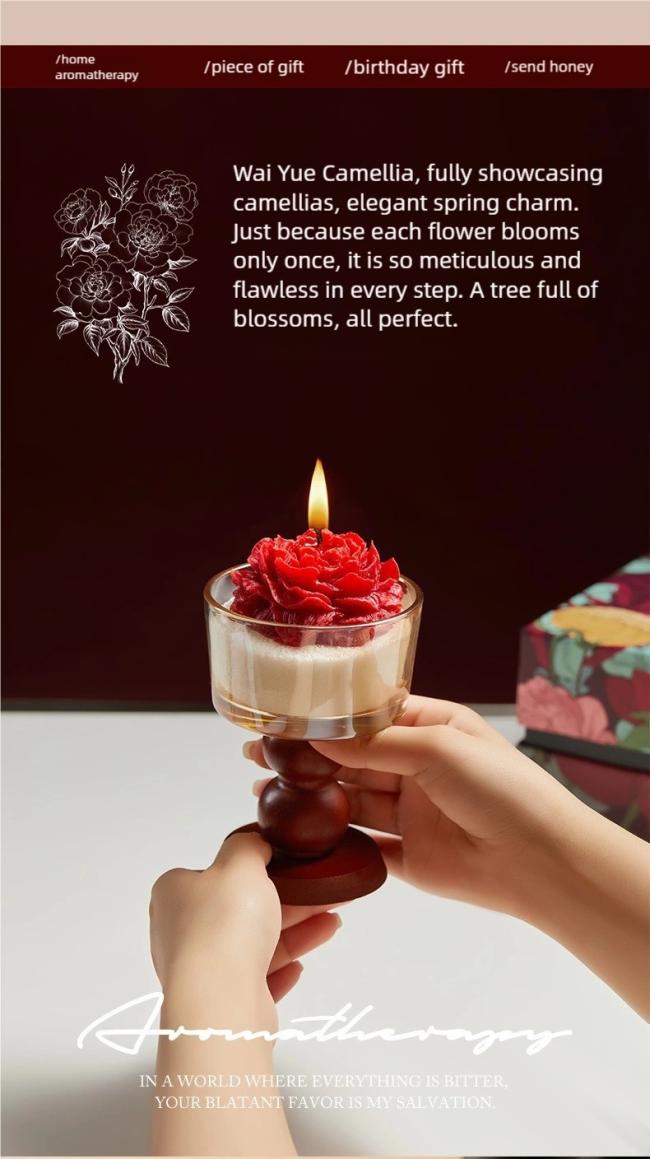 Eco-friendly soy candle packaging detail