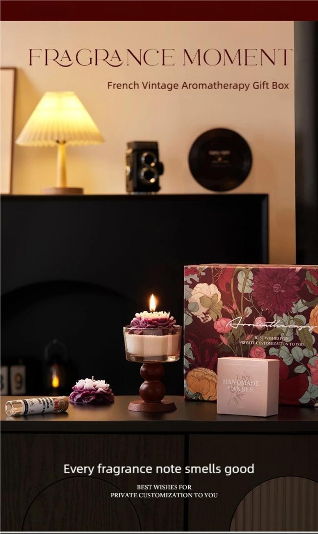 Eco-friendly soy candle burning
