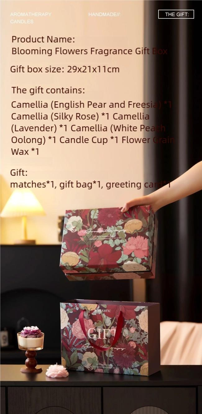 Eco-friendly soy candle in use
