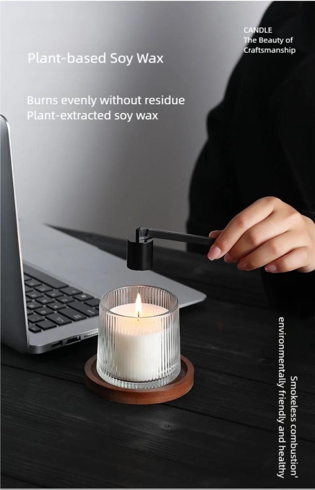Rotating cup scented candle gift set presentation with multiple fragrance options