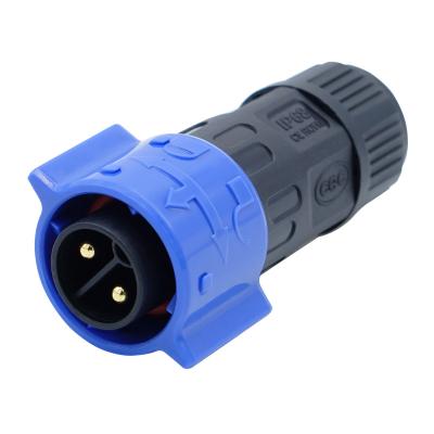 中国 Waterproof M25 4 pin fast push pull 40A connector female plug male socket power connectors 販売のため