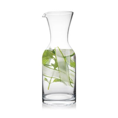 China Wholesale Water Drinking Bottle Glass Transparent Glass Pitcher Carafe for sale