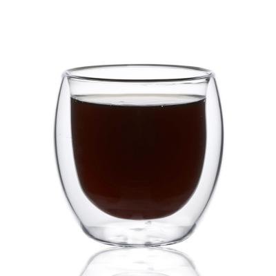 China 100% Handmade Heat Resistant Double Wall Glass Cup for sale