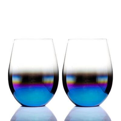 China New Design Semi-Plating 590ml Large Capacity Red Wine Glass Factory Direct Sales for sale