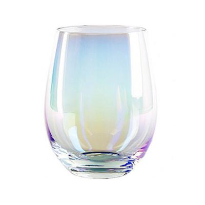 China Best Selling Handleless Clear Lead Free Crystal Wine Glass With Pineapple Decoration for sale