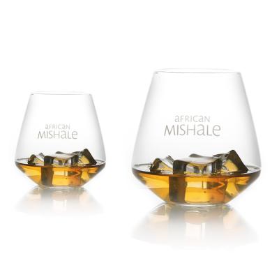 China Customized 430ml Crystal Whiskey Glasses , Crystal Whiskey Tumbler Hand Blown for sale