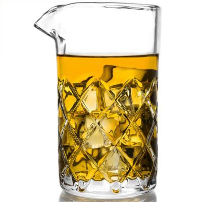 Chine le barman unique Mixing Glass Deep de verrerie de Chambre de 20oz 600ml a coupé pour la barre à vendre