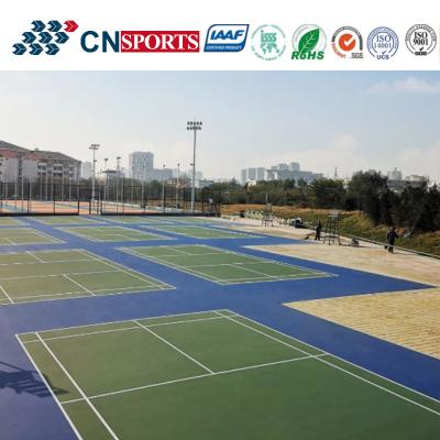 China Piso de borracha de pintura acrílica modificada Piso de campo de ténis interior à venda