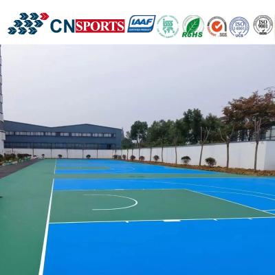 China Basketbalbaan met kussens Buffer vloer om professionele sportbaan te bouwen Te koop