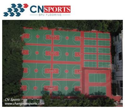 Chine Le haut plancher relié de nouveau de basket-ball d'unité centrale de silicium de la dureté CN-S01 46 imperméabilisent insonorisé à vendre