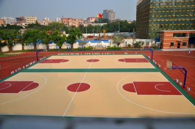 China Silicon PU Basketball Flooring Non Toxic Anti Slide Environmental Friendly for sale