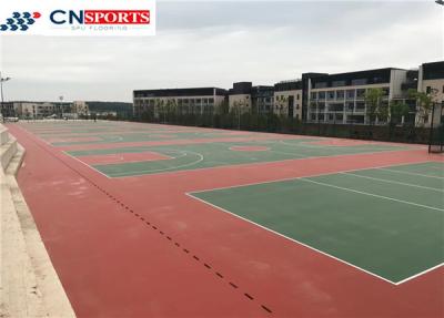 China No Peeling Outdoor Tennis Court Flooring Silicon Polyurethane for sale