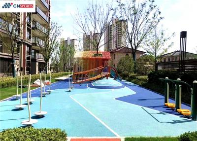 China Suelo de goma de EPDM, suelo de goma del patio al aire libre azul en venta