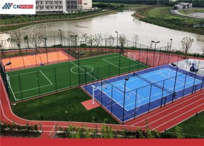 China 67 Slid Friction  Anti-Crack Performance and Silicon PU Tennis Flooring for School for sale