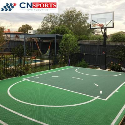 China Impact Resistant PP Modular Floor Tiles Futsal Basketball Court Interlocking for sale