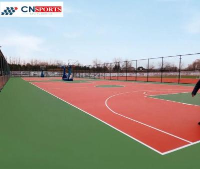 China All weather Available Anti-UV Shock Absorption Sports Playground SPU Flooring for sale