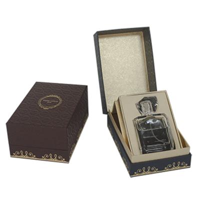 China Soft Touch Perfume Packaging Box Lid Hinged Base With Extend Flap for sale