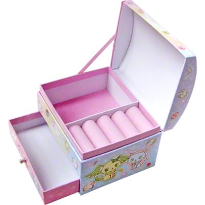 China Drawer And Lid Hinged Base With Extend Flap Two In One Hard Card Toy Packaging for sale