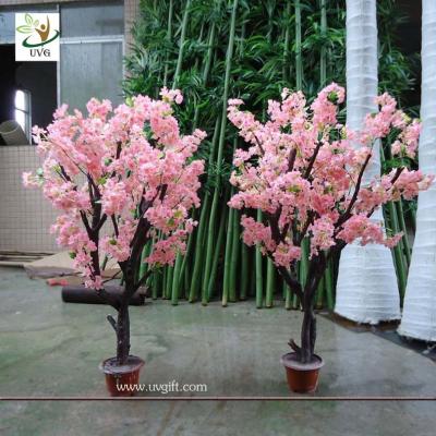 China UVG CHR043 Artificial Bonsai Tree with pink cherry flower for home garden decoration for sale