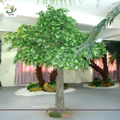 China UVG GRE026 12ft Indoor green banyan artificial decorative trees for office decoration for sale