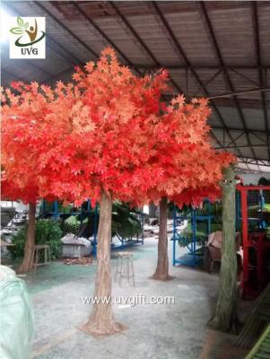 China UVG decorative autumn artificial red maple tree for home garden decoration GRE046 for sale