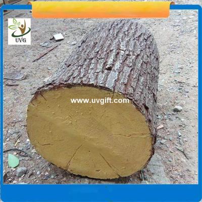 China UVG unique decoration ideas artificial tree stump with fiberglass material for garden landscaping for sale