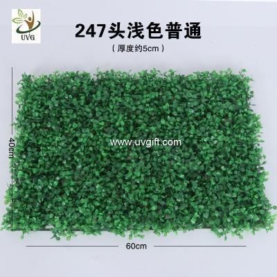 China UVG 60*40cm fake outdoor plants artificial boxwood mat for green wall decoration GRS10 for sale