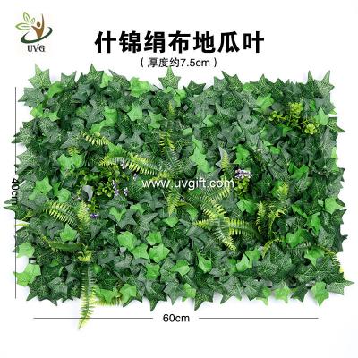 China UVG garden ornament various artificial plastic grass mat for wall decoration GRS22 for sale