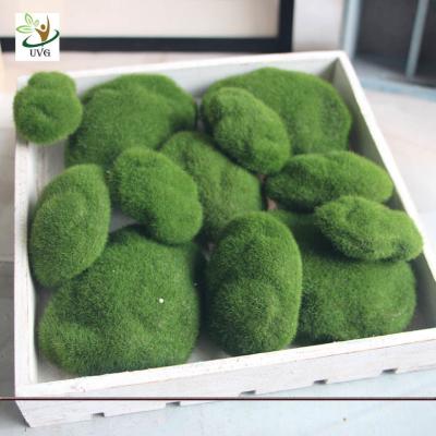 China UVG different size fuzzy artificial decorative moss balls fake rock for aquarium landscaping GRS039 for sale